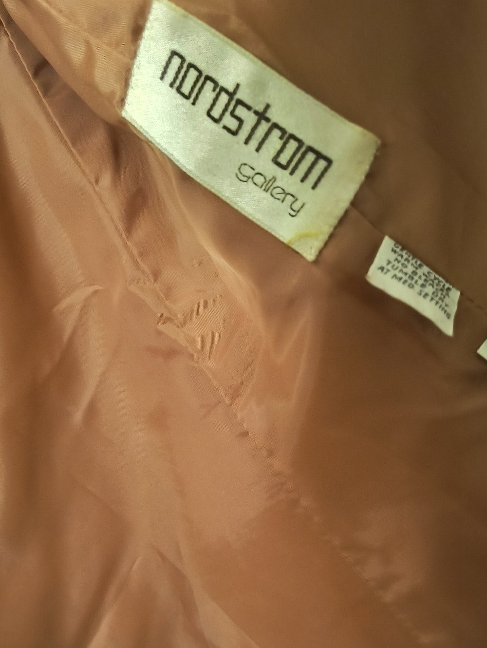 Vtg Samuel Robert by Peter Hatsi Androu Ultrasuede Blazer Camel Tan Size 14 - Picture 5 of 8